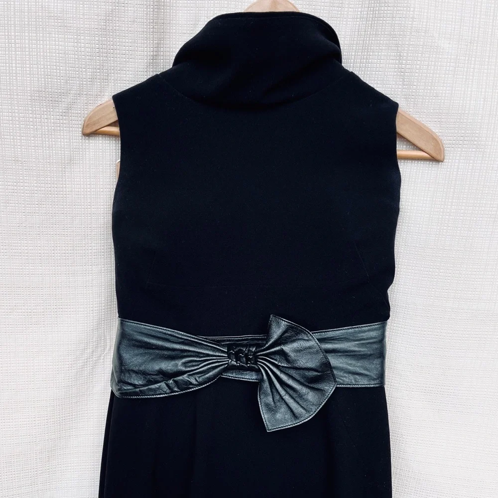 Vintage 80s 90s Cinched Bow Statement Belt Sash Belt Cinch Waist Belt Black
